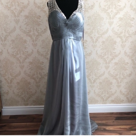 BNWT La Femme beaded chiffon gown - Picture 2 of 10